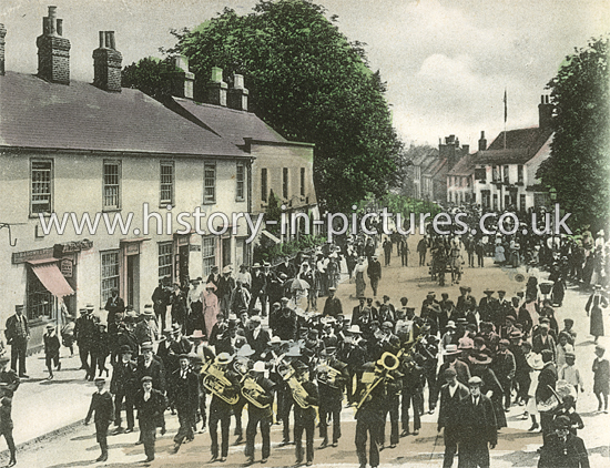 Whit Monday Parade, Dunmow, Essex. c.1905